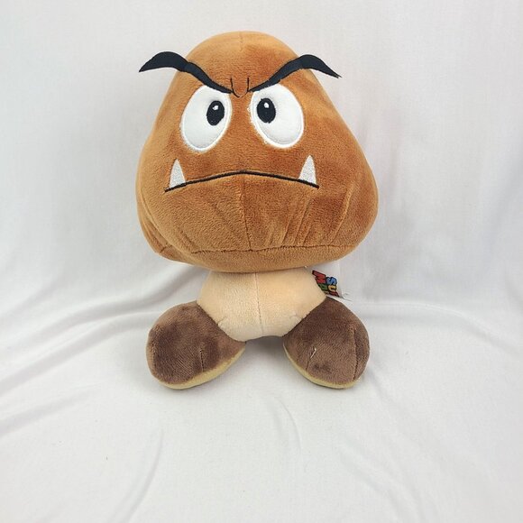 Super Mario Mushroom Goombas Plush 10 inches Brown All Ages Good Stuff Basic Fun - Picture 1 of 11
